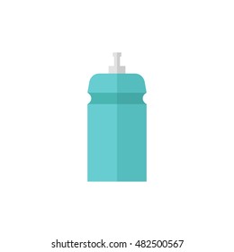 Cycling water bottle icon in flat color style. Sport ride bicycle race tour drink refresh hydrate