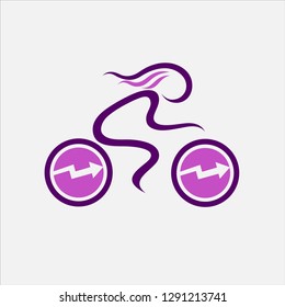 Cycling Woman Vector