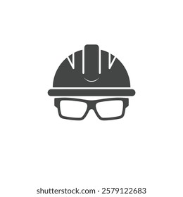 A CyclingHelmet and Glasses on a White Background.