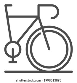 Cyclism, square line vector icon.