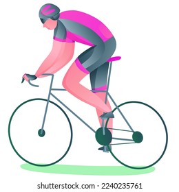 cyclist athlete at competitions in cycling uniform