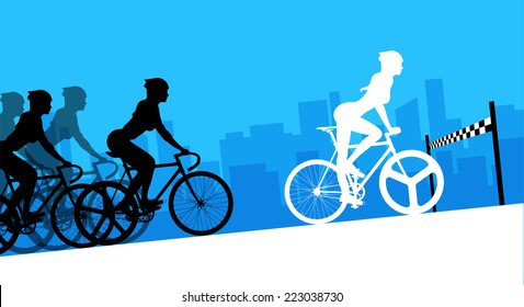 Cyclist in the bicycle race