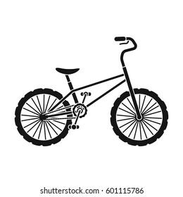 Cyclist Bicyclist Athletes Sportsman. Bike for jumps and athletes.Different Bicycle single icon in black style vector symbol stock illustration.