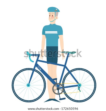 Cyclist and bike