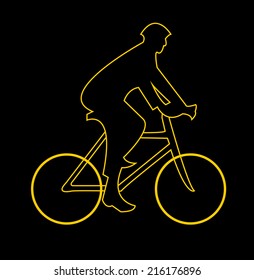 Cyclist boy, cycling