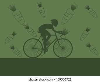 cyclist with carrot background image