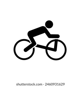 cyclist, cycling - bike - vector icon	