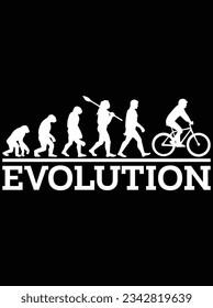 Cyclist evolution vector art design, eps file. design file for t-shirt. SVG, EPS cuttable design file