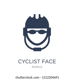Cyclist face icon. Trendy flat vector Cyclist face icon on white background from People collection, vector illustration can be use for web and mobile, eps10