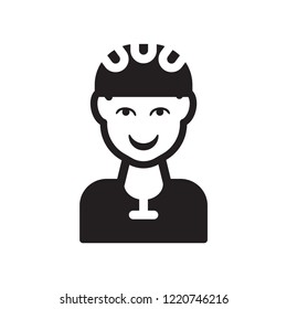 Cyclist face icon. Trendy Cyclist face logo concept on white background from People collection. Suitable for use on web apps, mobile apps and print media.