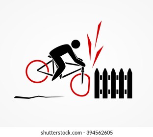 Cyclist hit a snag