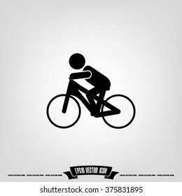 Cyclist Icon.