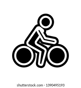 cyclist icon. Element of navigation for mobile concept and web apps icon. Glyph, flat icon for website design and development, app development