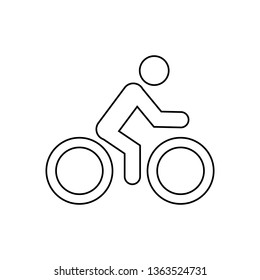 cyclist icon. Element of transport for mobile concept and web apps icon. Outline, thin line icon for website design and development, app development