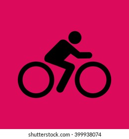 Cyclist Icon. Eps-10.