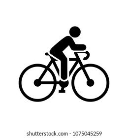 Cyclist icon. Flat bikcycle symbol for your web site design, logo, app, UI. Vector illustration 