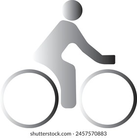 Cyclist icon gradient color eps format