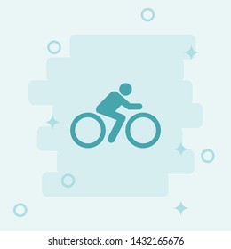 Cyclist Icon. Simple icon, blue colored icon illustration.