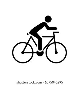 Cyclist Icon Simple Flat Logo On Stock Vector (Royalty Free) 1075045295 ...