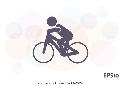 Cyclist icon vector illustration.