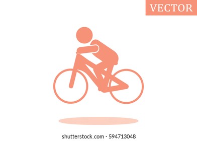 Cyclist icon vector illustration 