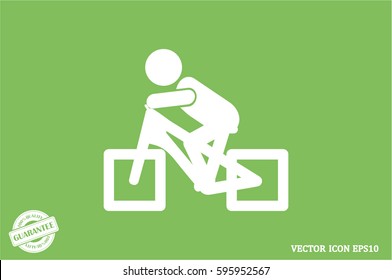 Cyclist icon vector illustration.