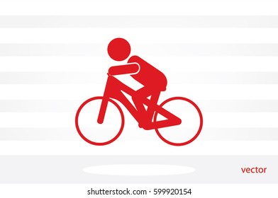 Cyclist icon vector illustration.