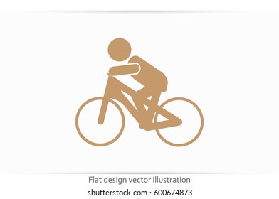 Cyclist icon vector illustration.