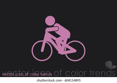Cyclist icon vector illustration 