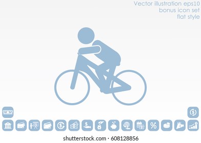 Cyclist icon vector illustration.