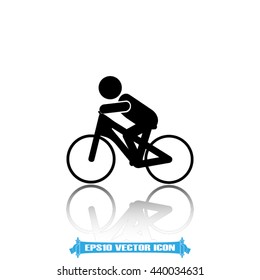 Cyclist icon vector illustration eps10.