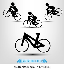 Cyclist icon vector illustration eps10.