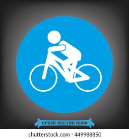 Cyclist icon vector illustration eps10.