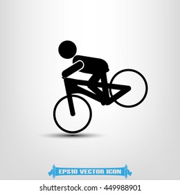 Cyclist icon vector illustration eps10.