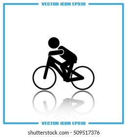 Cyclist icon vector illustration eps10.