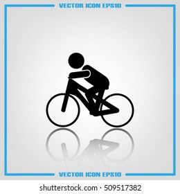 Cyclist icon vector illustration eps10.