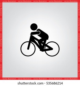 Cyclist icon vector illustration eps10.