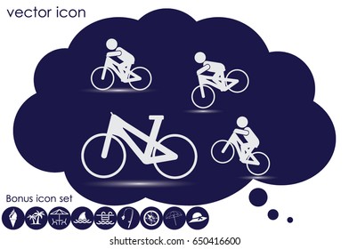 Cyclist icon vector illustration eps10.