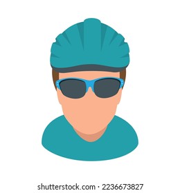 imagen vectorial de icono ciclista con fondo blanco