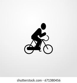 cyclist icon. vector sign symbol on white background