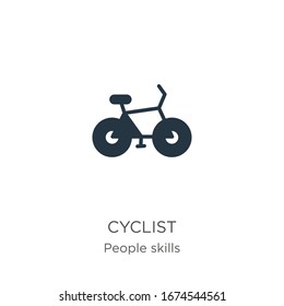 Cyclist icon vector. Trendy flat cyclist icon from people skills collection isolated on white background. Vector illustration can be used for web and mobile graphic design, logo, eps10
