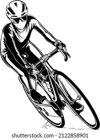 cyclist image suitable for cycling culture and sports
