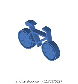 Cyclist isometric left top view 3D icon