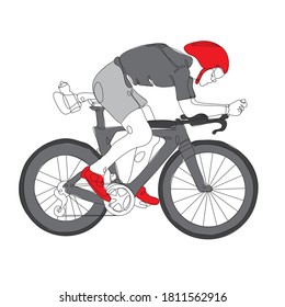 cyclist line drawing vector bike riding