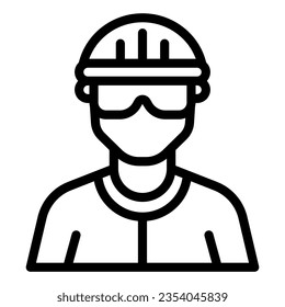 Cyclist line icon, Summer sports concept, Bike rider in a uniform sign on white background, bicyclist icon in outline style mobile concept web design. Vector graphics.