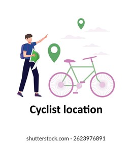  Localização do ciclista: Vetor Icon que pode facilmente modificar ou editar
