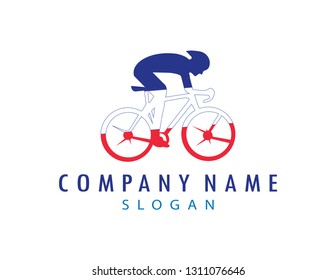 Cyclist Logo Design Stock Vector (Royalty Free) 1311076646 | Shutterstock