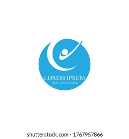 Cyclist logo template Bicycle vector design. 