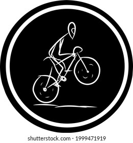 
cyclist logo vector design stock photo