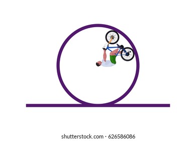 cyclist making stunt